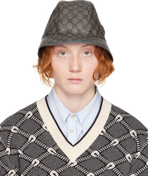 gucci grey wool hat|gucci bucket hat price.